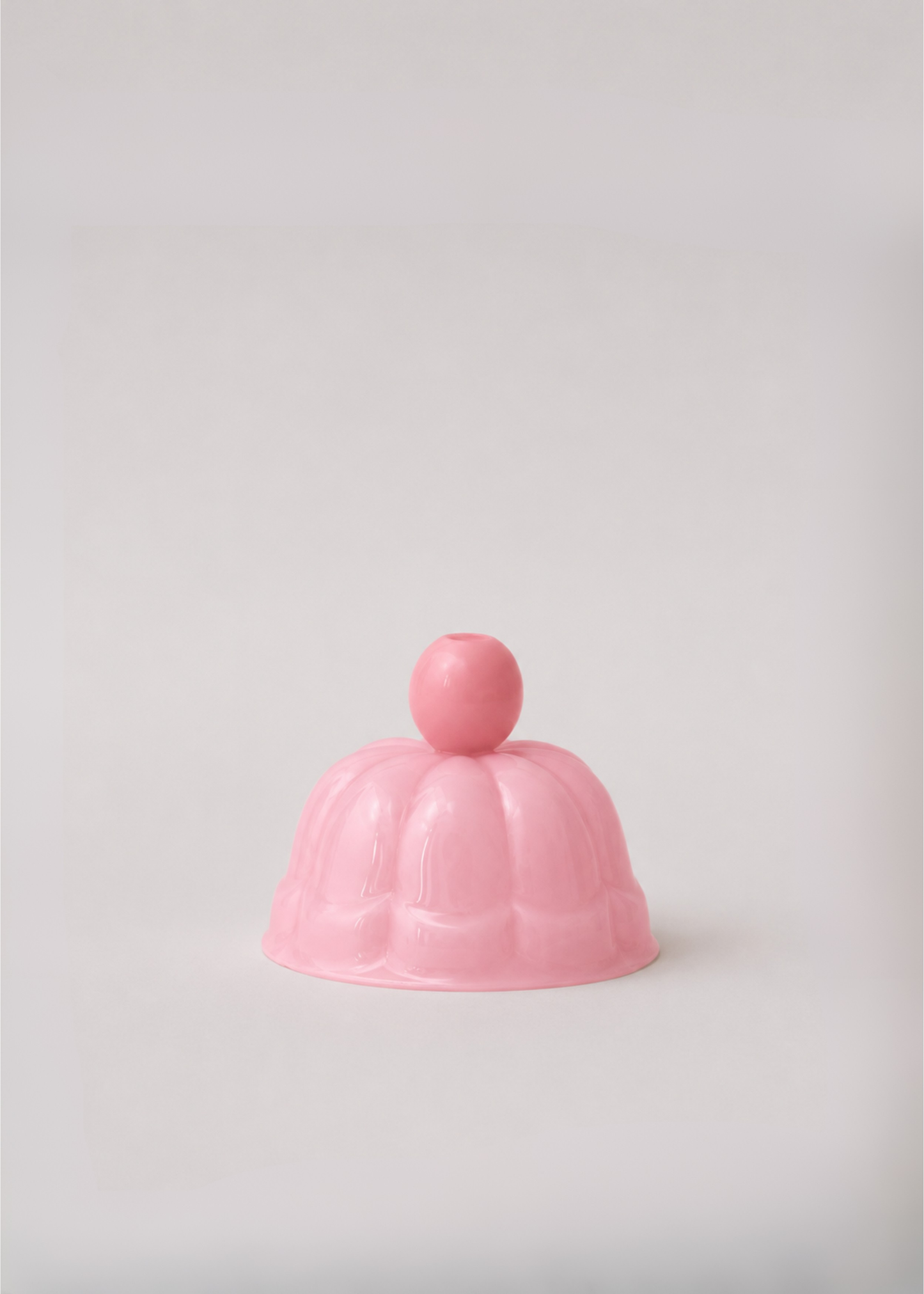 GLASS CLOCHE- ROSE MILK-SMALL