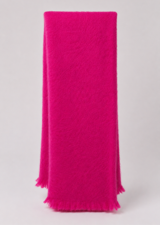 MOHAIR THROW-PINK