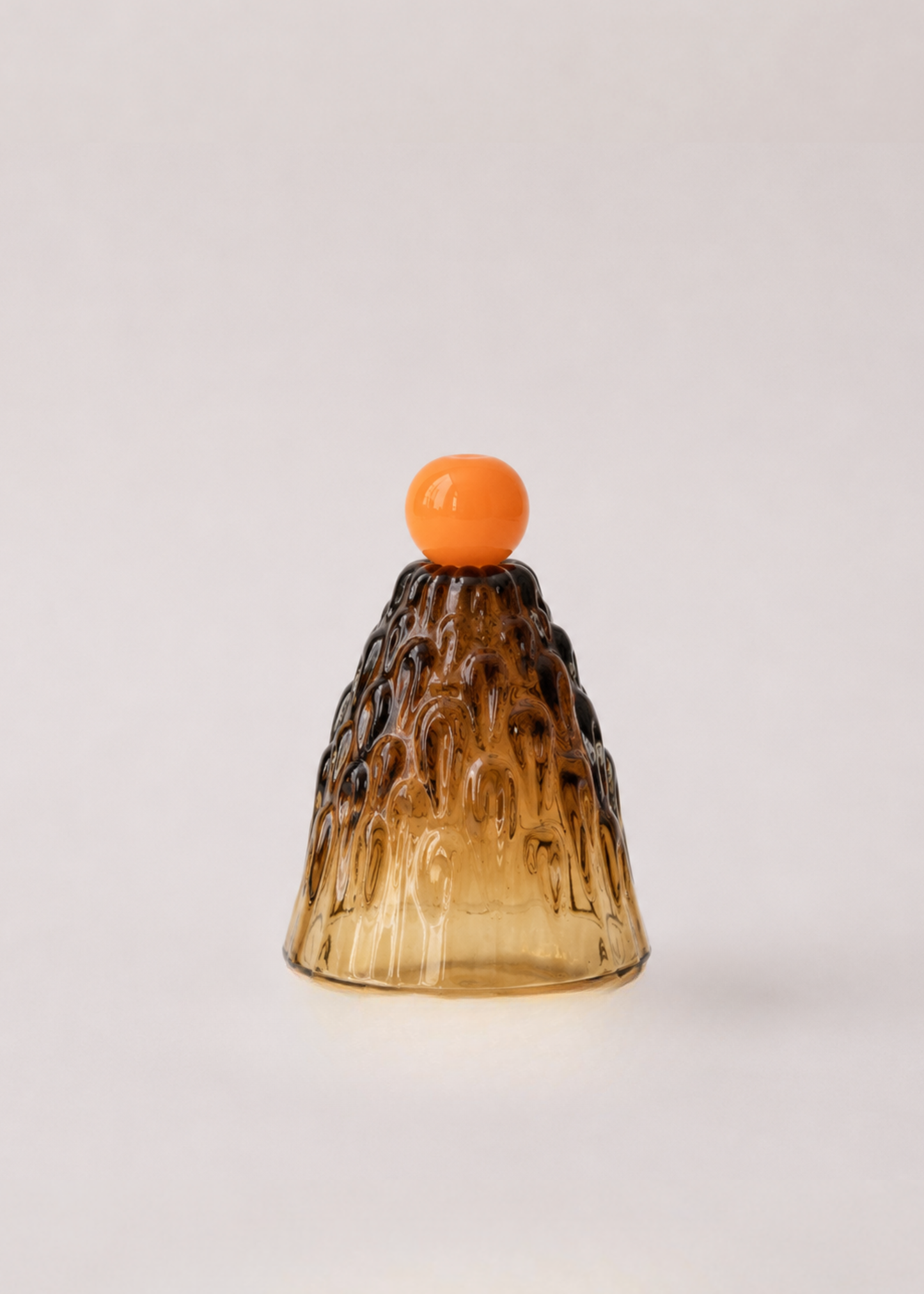 GLASS CLOCHE- HONEY-TALL