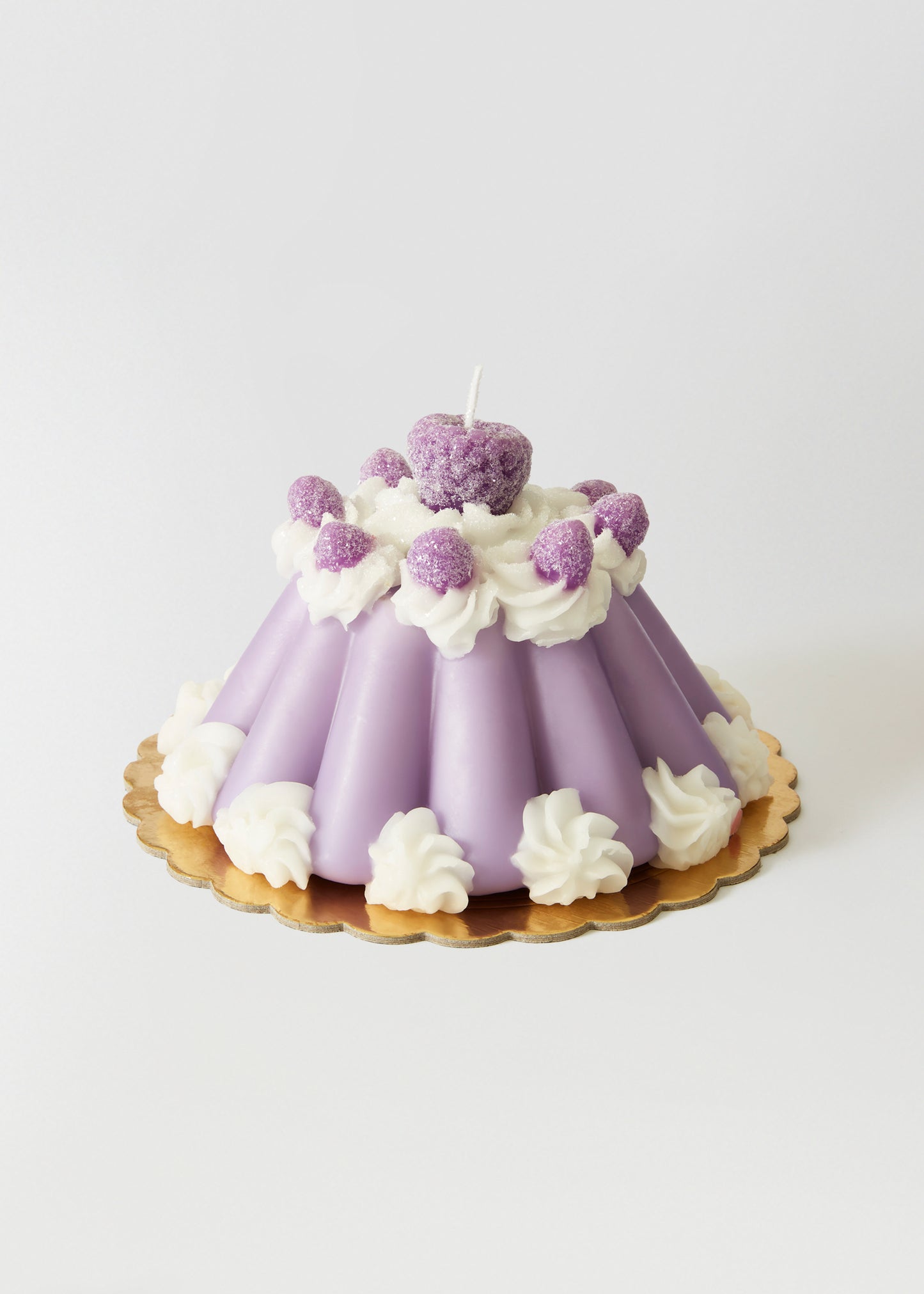 Violet Cream Pudding Candle