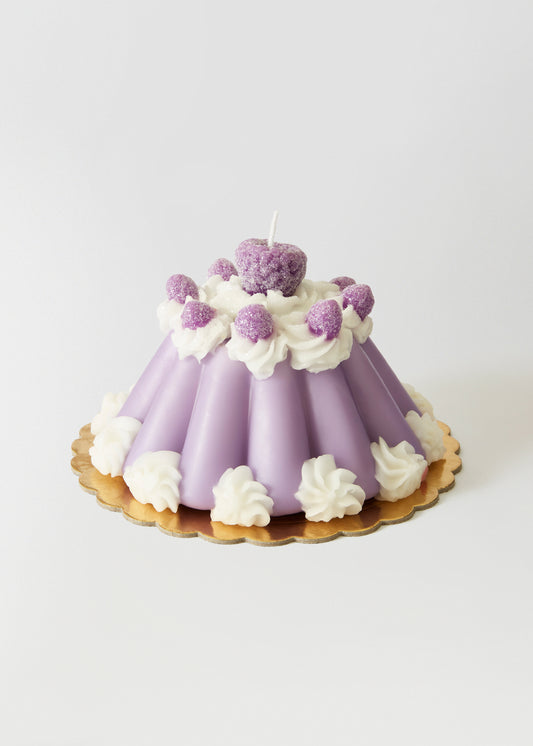 Violet Cream Pudding Candle